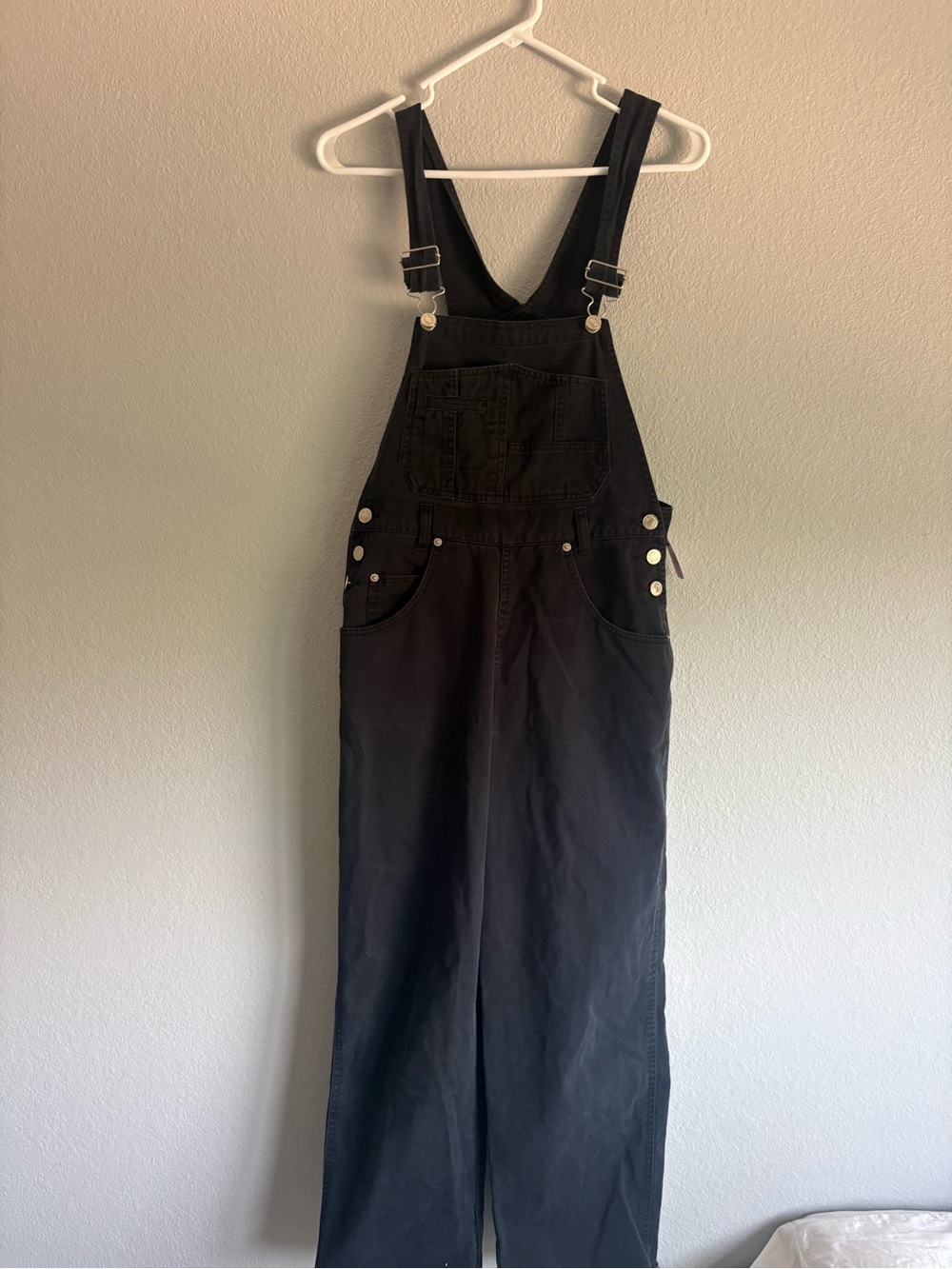 Revolt Jeans Black Women's Denim Overalls with Silver Hardware